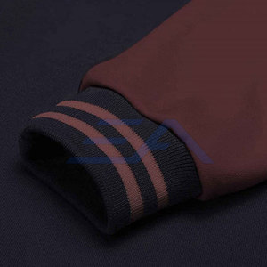 Premium Quality Customized Logo Stand Front Breathable Eco-Friendly Cotton <b>Wool</b> Blend Letterman Winter Jacket Men's Long Sleeves - Product Image 6