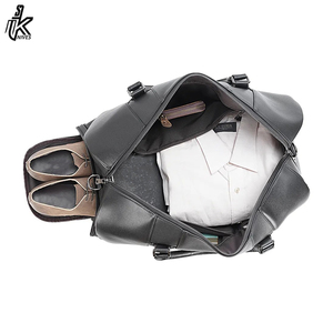 Sac de voyage pour homme en cuir pleine fleur, souple, pour affaires et sport, avec compartiment à chaussures - Product Image 5