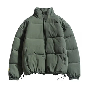 HigMen's Premium Quality Solid Zip Oversize Puffer <b>Jacket</b> <b>Winter</b> Warm Custom Quilted <b>Waterproof</b> High Quality Worsted <b>Jackets</b> - Product Image 1