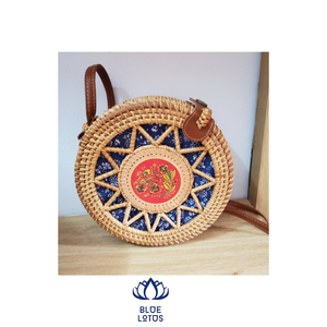 Lady Bags Productos de verano Bolsos de hombro para mujer Bolso de ratán Estilo vintage Trendy - BLUE LOTUS de Vietnam - Product Image 1