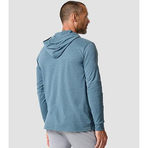 Pull à capuche de meilleure fabrication Sweats à capuche à épaules tombantes Style de rue décontracté Sweats à capuche unis en coton à manches longues personnalisés pour hommes - Product Image 2