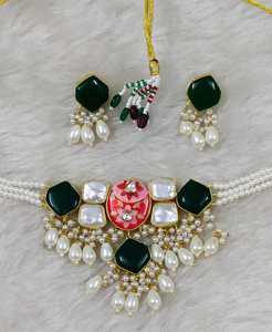 Top fabricant indien de bijoux de mode de mariée élégants avec perles multicolores de qualité supérieure pour fille - Product Image 4