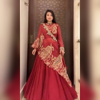 Lehenga Choli de créateur pour l'été, en Georgette brodée, avec shrug de mariée, séchage rapide, protection solaire, expédition rapide, pour mariage indien