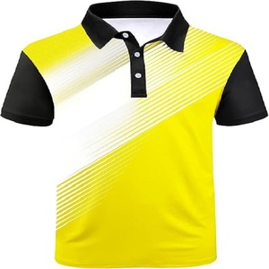 Chemise de golf décontractée mince 100% coton de haute qualité pour hommes Anti-rides pour Polo avec un nouveau design imprimé motif 3D à manches courtes - Product Image 5