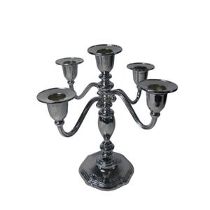 Greatest Quality 5 Arm Golden Aluminium Candelabra <b>Tall</b> Polished Metal <b>Candle</b> <b>Holder</b> Stand Wedding & Event Tabletop Decoration - Product Image 4