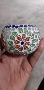Round Shape Mosaic <b>Tea</b> <b>Light</b> Holder for Lighting Handmade Tealight Candle Holder for dinning table decor by HAND MADE CRAFT - Product Image 3