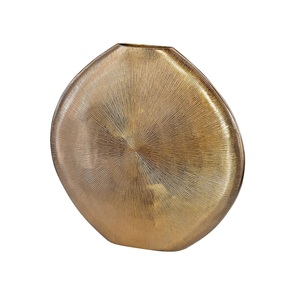 Unique Waves Design Cast Aluminum Flower <b>Vase</b> with Natural Brass Finishing Floor and Table Decorative Flower <b>Vase</b> IQBAL COLLECTI - Product Image 6