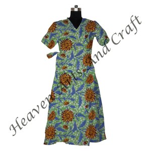 Robe Kimono en coton Robes imprimées pour femmes Robes de chambre grande taille Kimono en coton pour la plage Vêtements de salon décontractés - Product Image 6