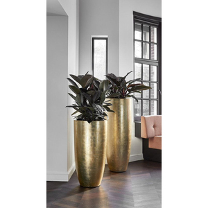 Plantas decorativas de oro Contenedor de hierbas Vasos de decoración del hogar de gran tamaño Macetas domésticas para proveedores mayoristas - Product Image 2
