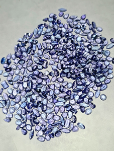 พลอย tanzanite 9มม. ที่ดูสง่าและหายากสีฟ้าสดใสและรูปไข่สีขาวตัดมาเพื่อทำเครื่องประดับที่หรูหรา100กะรัต - Product Image 2