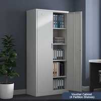 Armoire de classement en acier à 4 portes, armoire de rangement de bureau, étagère réglable, armoire d'archives pour documents