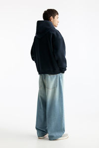 Sweat à capuche oversize unisexe Streetwear Sweat-shirt polaire brodé à épaules tombantes avec logo personnalisé Vêtements d'hiver - Product Image 3