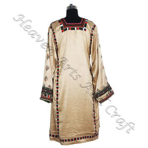 BDR031 Kutchi Balochi Robe Réel Imprimé et Brodé À La Main En Coton à Manches Longues Meilleur Banjara Afghani Brodé - Product Image 6