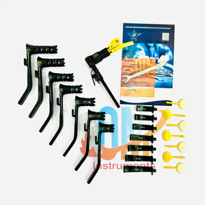 Caspar Micro Lumbar Discectomía Retractor Set Instrumentos de cirugía espinal de acero inoxidable de alta calidad Acabado dorado y Negro | OldMed - Product Image 1