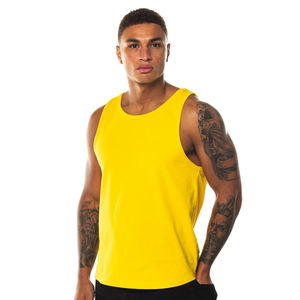 Wholesale Muscle Tank <b>Top</b> for Men in Cotton Blend Training Gym Wear Custom Logo Printing OEM Factory Bulk Orders Stringer <b>Vest</b> - Product Image 3