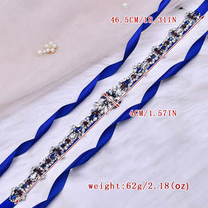 Cinturón Ajustable Bridella BS125ML con Pedrería y Perlas Color Marfil para Bodas, Bailes de Graduación y Eventos Formales - Product Image 6