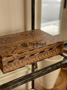 Boîtes à bijoux de luxe faites à la main incrustées d'os et de serpillière pour le stockage Belle décoration de la maison Cadeaux mémorables fabriqués par Tradebyd - Product Image 4