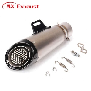 Silencieux d'échappement de moto en Fiber de carbone inoxydable pour 400cc 600cc 800cc 1000cc - Product Image 3
