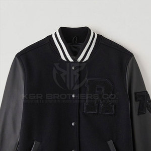 Premium Men Varsity <b>Jacket</b> <b>Leather</b> Sleeves Durable <b>Retro</b> Letterman Outerwear for Winter Casual Wear - Product Image 6