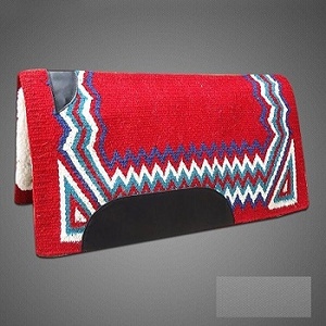 Manta de sillín de espectáculo occidental de lana de Nueva Zelanda hecha a mano Multicolor multifuncional Kanpur Tack Shop (India) con forro polar - Product Image 6