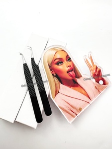 Latest Quality Sustainable Acrylic Doll Lash <b>Tile</b> With <b>Magnet</b> For Eyelash Extension Tweezers Custom Lash <b>Tile</b> Available - Product Image 6