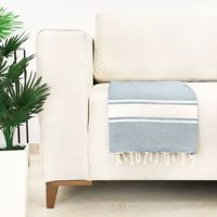 Toalla de Playa Personalizada de Color Fouta, 100% Algodón Orgánico Tejido a Mano, Bajo MOQ, Antimicrobiana y Ecológica