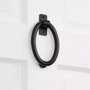 Sleek <b>Brushed</b> Nickel Ring <b>Door</b> Knocker Modern and Durable Design for Stylish Home Entrances with Timeless Appeal - Product Image 2