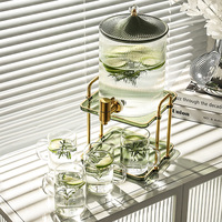 Vente en gros de boissons alcoolisées en verre à la mode, résistant à la chaleur, eau froide, jus, fût pour fête d'été, maison et cuisine