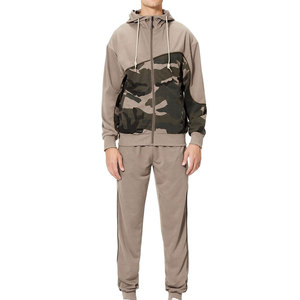 Ensemble de survêtement d'hiver respirant et à séchage rapide pour homme, 100 % coton, avec sweat à capuche et pantalon à taille élastique - Product Image 1