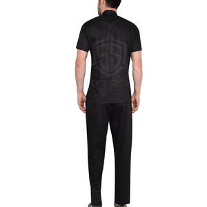 Suministro directo de fábrica Unisex demanda personalizada 100% algodón lienzo Scrub trajes logotipo personalizado nueva venta precio al por mayor uniforme de Hospital - Product Image 5