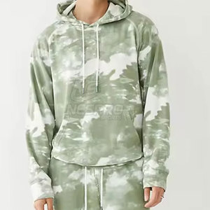 Survêtement décontracté à capuche en coton 100% coupe-vent, dernier design, uni, logo personnalisé, grande taille pour hommes - Product Image 5