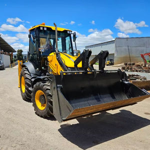 Chargeuse sur pneus miniature JCB 3CX 2023, moteur diesel, moteur Yanmar, vérins hydrauliques CHAOSHUN KYB, composants principaux PLC, godet de 0,1 m3 - Product Image 1