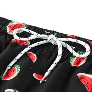 Pantalones cortos de baño con Estampado de sandía de verano 2022 para hombre con cintura con cordón, pantalones cortos de playa de tela con estampado aleatorio, OEM disponible - Product Image 3