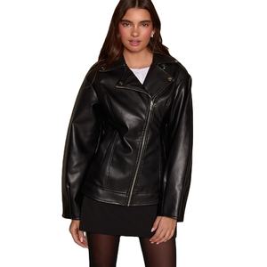 Chaqueta de Motocicleta de Cuero Personalizada para Mujer, Corte Ajustado, Tejido Premium, Impermeable y Transpirable, para Invierno y Actividades al Aire Libre - Product Image 1