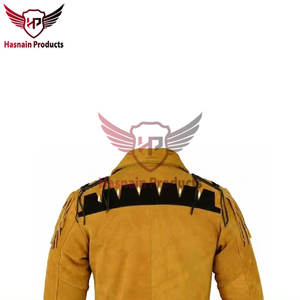 Venta al por mayor de chaqueta de cuero de gamuza de primera calidad para los hombres de alta calidad de lujo chaqueta de moda personalizable último diseño patrón de decoración - Product Image 6