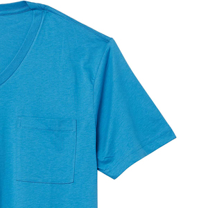 Camiseta de nuevo diseño para hombre 100% algodón orgánico logotipo personalizado cuello en V ropa informal hombres camiseta para estilo de moda - Product Image 3