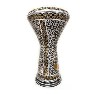 Gawharet El Fan 17,5 pouces Or Noir pour Darbuka Doumbek en aluminium fabriqué à la main, percussion égyptienne - Product Image 1