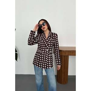 เสื้อแจ็คเก็ตเบลเซอร์ลายจุดสีน้ำตาล - สีน้ำตาล - Product Image 2