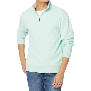 Nouveau design, logo personnalisé, sweat-shirt d'hiver pour homme en coton biologique 100%, vêtements décontractés confortables, col roulé en polaire, respectueux de l'environnement - Product Image 1