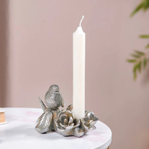 Bird and <b>Leaf</b> Metal Tea <b>Light</b> Candle Holder for Decoration Fancy Luxury Best Quality Fancy Design Stylish Candle Holder - Product Image 1