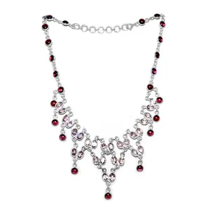 Collier en argent 925 avec pierre précieuse en moissanite pour femme, bijou tendance, à porter au quotidien et à offrir - Product Image 1
