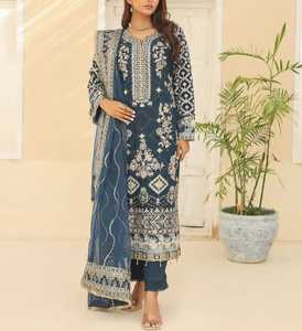 Vestido de Mujer Pakistaní de Organza de Lujo, Listo para Usar, Vestido de Mujer Pakistaní Formal y Elegante 2025 - Product Image 1