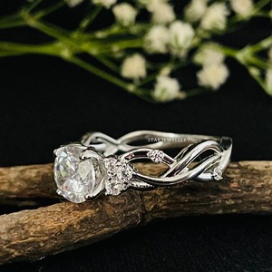 14K แหวนทอง1 CT CVD ทรงกลมตัดเพชรเดี่ยวแหวนหมั้น IGI ได้รับการรับรองเครื่องประดับที่ดี - Product Image 2