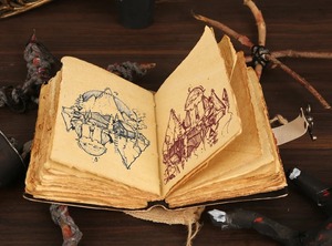 Journal en cuir vintage de 200 pages avec fermoir à serrure Deckle Edge Spiral Style Book of Shadows pour hommes et femmes Cadeau dans une boîte d'emballage - Product Image 3