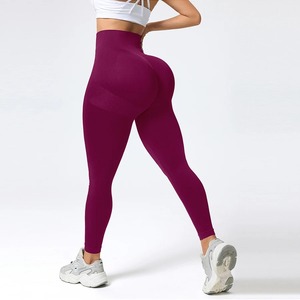 กางเกงเลคกิ้งสำหรับผู้หญิงกางเกงโยคะเอวสูงรัดรูปยกสะโพกความรู้สึกเปลือยของผู้หญิงกางเกงฟิตเนสวิ่งไม่น่าอาย - Product Image 3