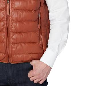 Hot Sale Men's Gilet Leather Vest Coat Brown Quilted <b>Padded</b> Lambskin Breathable <b>Hip</b> Hop Casual Winter - Product Image 6