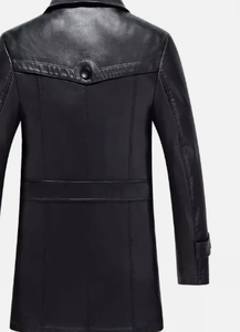 Meilleures ventes, manteau en peau de mouton personnalisé de qualité supérieure pour hommes, veste en peau de mouton en cuir véritable, vêtements d'extérieur longs, manteau en gros - Product Image 4