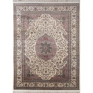 Tapis en laine noués à la main Aalam Pae-4416, motif médaillon gris et noir, pour la décoration du salon, tapis de couloir 9x12 pour adolescents - Product Image 1