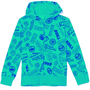 เสื้อกันหนาวมีฮู้ดสำหรับเด็กผ้าคอตตอนผสมผ้าโพลีผสมผ้าหนาสีดำเทคนิคการทอพิมพ์โลโก้ - Product Image 6