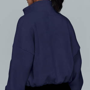 Top corto de manga larga con estilo de Color sólido, Sudadera con capucha para mujer, gran oferta por temporada, transpirable, con cordón, Top corto, sudaderas con capucha 2025 - Product Image 5